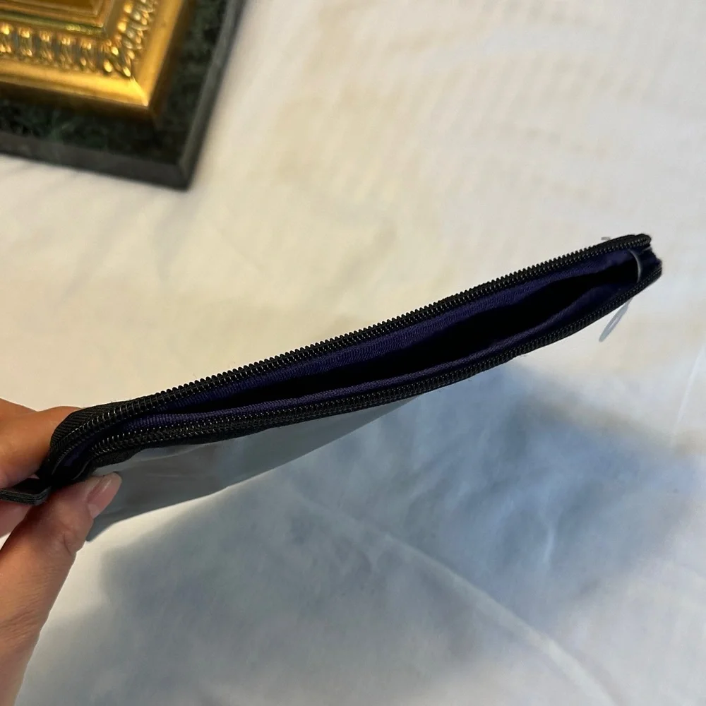 Tumi Gray and Black Zip Toiletry Pouch